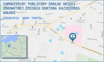 PEDIATRIA - SAMODZIELNY PUBLICZNY ZAKŁAD OPIEKI ZDROWOTNEJ IMIENIA DOKTORA KAZIMIERZA HOŁOGI - SIENKIEWICZA 3,  NOWY TOMYŚL