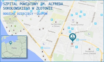 ODDZIAŁ DZIECIĘCY - SZPITAL POWIATOWY IM. ALFREDA SOKOŁOWSKIEGO W ZŁOTOWIE - SZPITALNA 28,  ZŁOTÓW