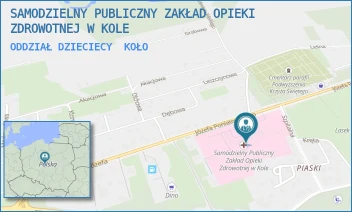 ODDZIAŁ DZIECIECY - SAMODZIELNY PUBLICZNY ZAKŁAD OPIEKI ZDROWOTNEJ W KOLE - PONIATOWSKIEGO 25,  KOŁO