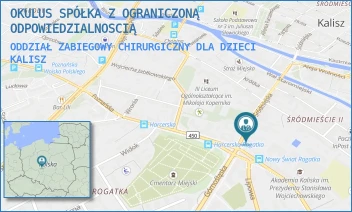 ODDZIAŁ ZABIEGOWY CHIRURGICZNY DLA DZIECI - OKULUS SPÓŁKA Z OGRANICZONĄ ODPOWIEDZIALNOSCIĄ - ŚRODMIEJSKA 34,  KALISZ