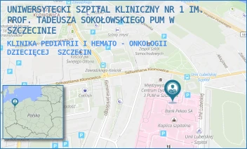 KLINIKA PEDIATRII I HEMATO - ONKOLOGII DZIECIĘCEJ - UNIWERSYTECKI SZPITAL KLINICZNY NR 1 IM. PROF. TADEUSZA SOKOŁOWSKIEGO PUM W SZCZECINIE - UNII LUBELSKIEJ 1, SZCZECIN