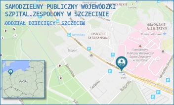 ODDZIAŁ DZIECIĘCY - SAMODZIELNY PUBLICZNY WOJEWÓDZKI SZPITAL ZESPOLONY W SZCZECINIE - ARKOŃSKA 4,  SZCZECIN